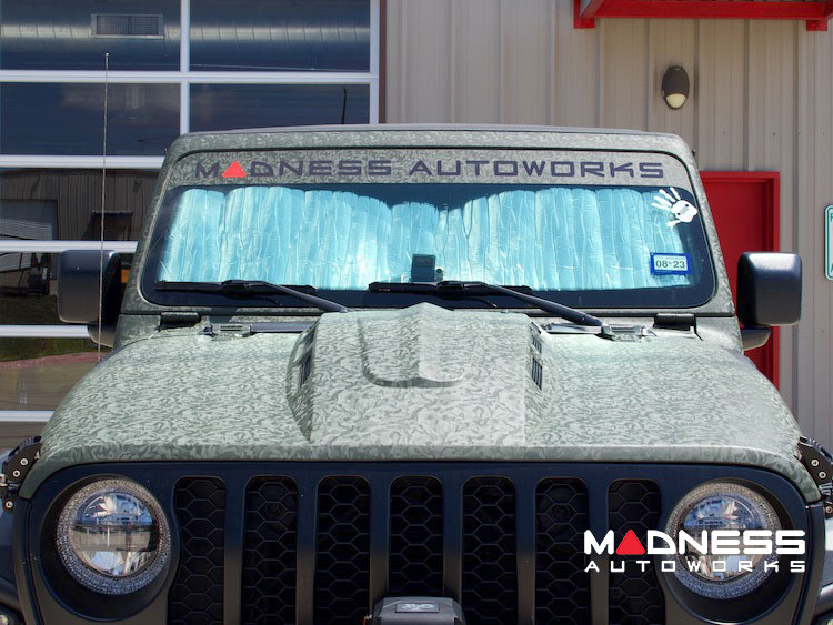 Jeep Gladiator JT Sun Shade/ Reflector - Custom Auto Shade - w/ Brake Assist